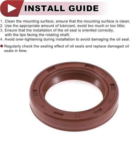 ختم الزيت العالمي TC ختم الختم ختم عمود دوار 20 × 28x5mm الضغط العالي FKM Rubber Brown 2 PCS in Kuwait