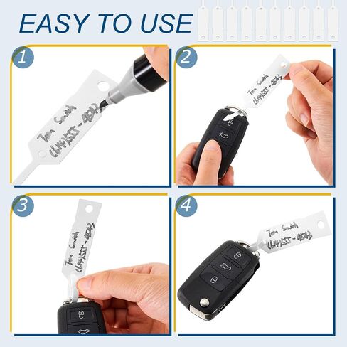 Lewtemi 1500 Pitch Self Lock Lock Arrow ID TAGS CAR PARSS TAGS KEY RING إصلاح ملصقات لمستلزمات متجر السيارات (4 1/2 '' x 3/4 "، ألوان مختلطة) in Saudi Arabia