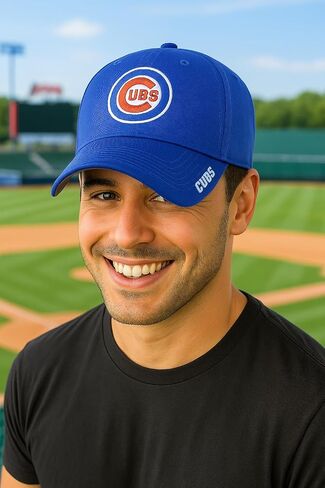 Officially Licensed Chicago Baseball Classic Edition MVP Blue Hat Adjustable Cubs Team Logo Embroidered Structured MVP Royal Sports Cap in Saudi Arabia
