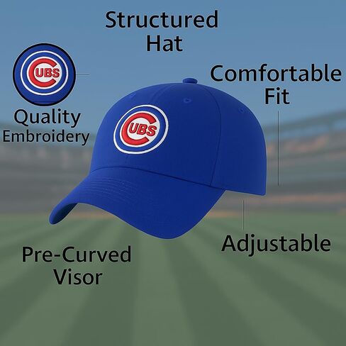 Officially Licensed Chicago Baseball Classic Edition MVP Blue Hat Adjustable Cubs Team Logo Embroidered Structured MVP Royal Sports Cap in Saudi Arabia