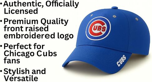 Officially Licensed Chicago Baseball Classic Edition MVP Blue Hat Adjustable Cubs Team Logo Embroidered Structured MVP Royal Sports Cap in Saudi Arabia