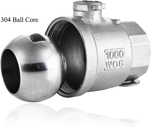 Stainless Steel SS304 2P Full Port Ball Valve 1/4 3/8 3/4 1 Inch Vinyl Handle Thread Valves Water Switch(2") in Saudi Arabia