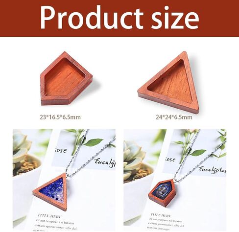 iSuperb 5 Pieces Wooden for Resin Epoxy Craft, Resin Wood Pendant Accessories for DIY Jewelry Making Necklace, Handmade Art Designer Landscape Natural Unfinished Wood in Kuwait