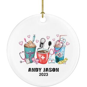 Dentist Personalized Christmas Ornament - Dental Hygienist Tooth Braces Dental Assistant Orthodontist First Christmas - Medical Student Gift in Saudi Arabia