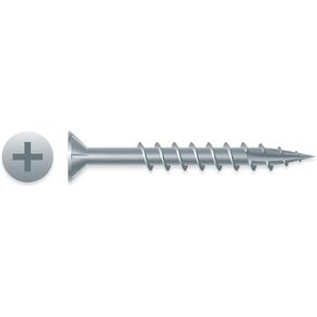 (6000) 8x1-1/2 Phillips Flat Head With Nibs Type-17 Zinc Particle Board Woodworking Screw #138241 in Saudi Arabia