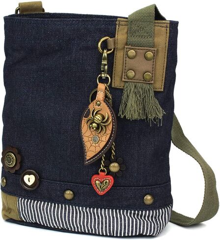 CHALA Patch Cross-Body Women Handbag, Canvas Messenger Bag Denim in Saudi Arabia
