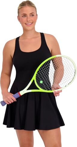 Harmony & Balance Sleeveless Athletic Tennis Dress for Women with Built-in Shorts, Removable Bra Cups, Golf, Pickeball Dress in Saudi Arabia