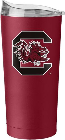 Logo Brands NCAA South Carolina Gamecocks 20 oz Powder Coat Stainless Tumbler -Double-Wall Insulated Everday Tumbler for Hot or Cold Drinks, High Lip Lid, Team Color in Saudi Arabia