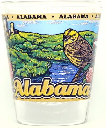 Alabama State Wraparound Shot Glass in Saudi Arabia