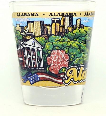 Alabama State Wraparound Shot Glass in Saudi Arabia