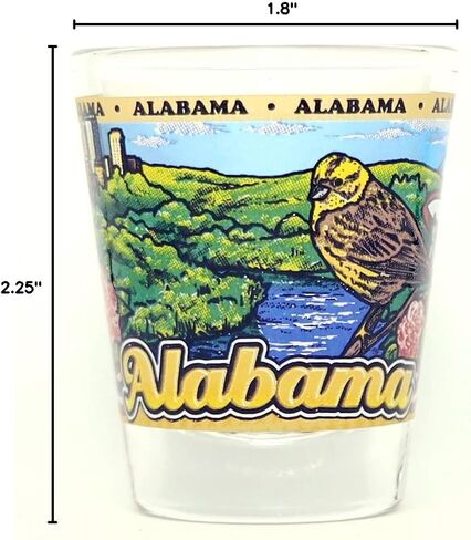 Alabama State Wraparound Shot Glass in Saudi Arabia