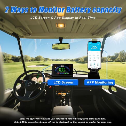36V 105ah LifePo4 بطارية ، Bluetooth 200A BMS و LCD Displaywith 25a شاحن ， IP65 Water & Dust ، 10000+ دورات بطارية لعبة الجولف الليثيوم القابلة لإعادة الشحن ، مثالية لعربات الجولف in Saudi Arabia