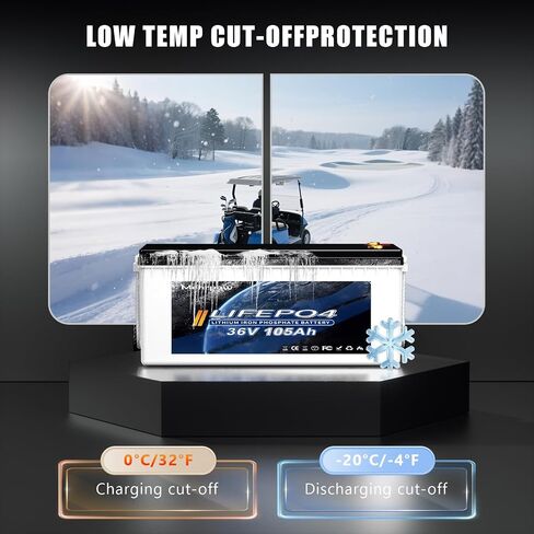 36V 105ah LifePo4 بطارية ، Bluetooth 200A BMS و LCD Displaywith 25a شاحن ， IP65 Water & Dust ، 10000+ دورات بطارية لعبة الجولف الليثيوم القابلة لإعادة الشحن ، مثالية لعربات الجولف in Saudi Arabia