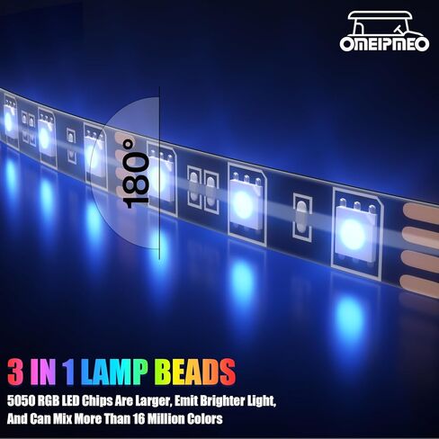 6pcs لعبة غولف سارحة أسطّة أدوات ضوء LED LED ، شريط RGB متعدد الأوضاع ، شريط الضوء ، التطبيق والتحكم عن بعد ، مزامنة الموسيقى ، IP68 مقاوم للماء ، 9-16 فولت شرائح إضاءة عربة غولف لسيارة النادي ezgo yamaha in Kuwait