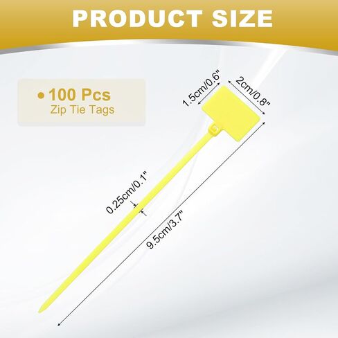 UXCELL 100 PCS Cable Label Table Tags ، Nylon Cable Zip Tie Tand Tags 8.7 inch frablable locking locking legls zip ties for progression forming ، green. in Saudi Arabia