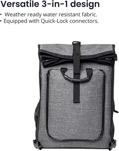 Aventon Panniers Bike BAK | 3 -in -1 panniers دراجة مقاومة للماء | 24 لتر حقيبة دراجة دراجة رف بانيير in Saudi Arabia