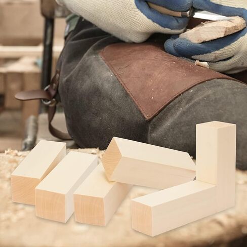 مجموعة مكعبات نحت من خشب الزيزفون غير مكتمل، 6 × 3 × 3 انش، مجموعة مكعبات نحت الخشب الناعم غير المكتملة للاطفال والكبار والمبتدئين in Saudi Arabia