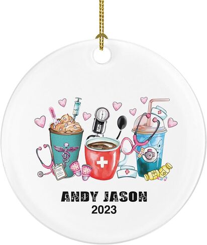 Dentist Personalized Christmas Ornament - Dental Hygienist Tooth Braces Dental Assistant Orthodontist First Christmas - Medical Student Gift in Saudi Arabia