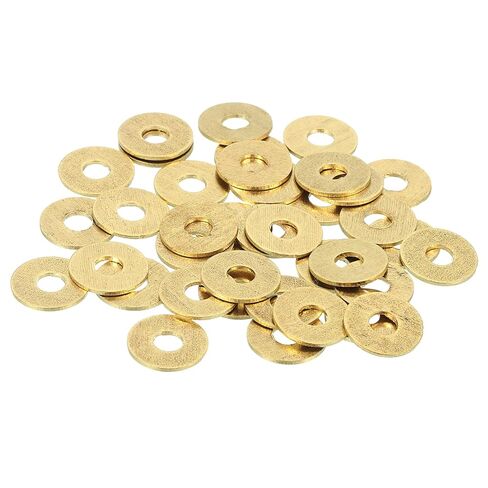 MECCANIXITY 58 Pack Brass Flat Washer, M4 Copper Washers Crush Washer Kit Assortment, 4mm ID, 12mm OD, 0.8mm Thick for Bolts Screws Machinery Repair, Outdoor Construction in Saudi Arabia