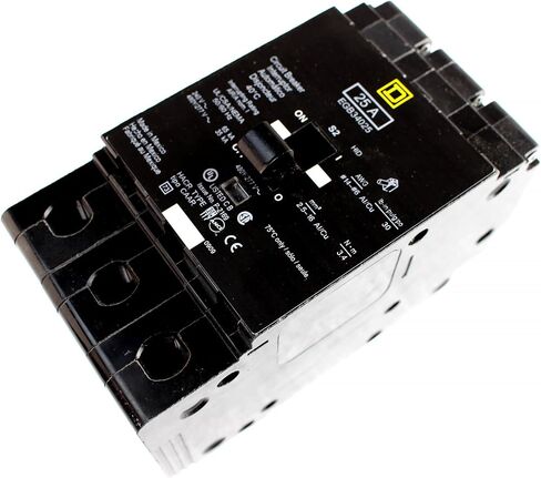 Schneider Electric 480y/277-Volt 25-AMP EGB34025 Miniature Circuit Breaker 480y/277V 25A ، Black in Saudi Arabia