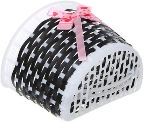 سلة دراجة Homoyooyo ، دراجة بلاستيكية مقود أمامي مقود Bowknot Storage Supplies Supplies Detachable Bicycle Diy Bike Decoration For Girls (Pink) in Kuwait