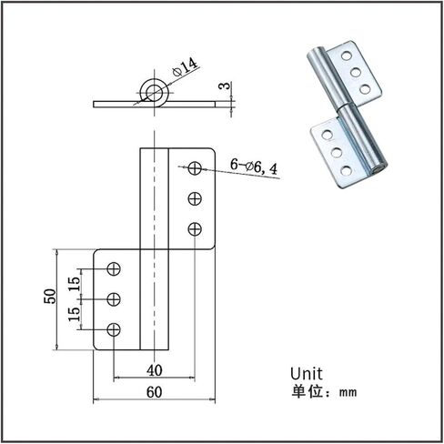 Industrial Machinery and Equipment Thickened Load-Bearing Hinge 100 * 60 Detachable Flag Iron Hinge 1Pcs(CL033-7 L) in Saudi Arabia