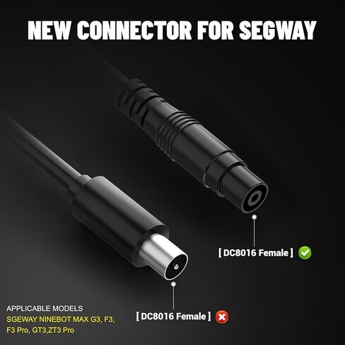 المدرجة في UL & CE شاحن بطارية 53.6V 2A متوافق مع Segway Ninebot Max G3 ، F3 ، F3 Pro ، GT3 ، ZT3 Pro ، محول إمدادات الطاقة الليثيوم أيون لشاحن استبدال بطارية 48 فولت بطارية الليثيوم 48 فولت in Saudi Arabia