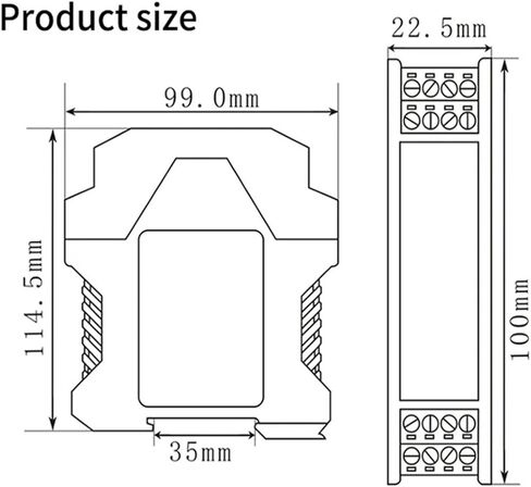 DC24V Signal Isolator 4 to 20mA 0 to 10V 1 in 1 Out Analog Signal Isolator 4-20mA to 0-10V 4-20mA to RS485 Signal Converter Isolator(1 in 2 Out,1-5V_Output 0-10V) in Kuwait