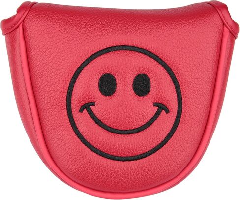Golf Club Mallet Center Shaft Putter Head Cover Soft Leather with Embroidery Magnetic Closure in Saudi Arabia
