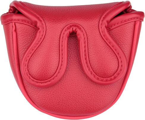 Golf Club Mallet Center Shaft Putter Head Cover Soft Leather with Embroidery Magnetic Closure in Saudi Arabia