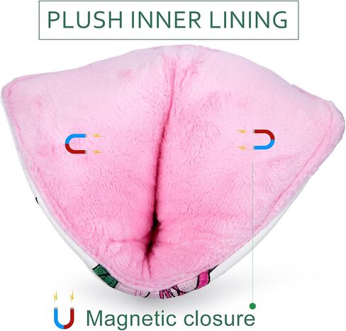 Golf Putter Cover Blade Putter Headcover Azalea Embroidery Golf Club Covers Leather Golf Blade Putter Cover with Magnetic Fit Most Brand in Saudi Arabia