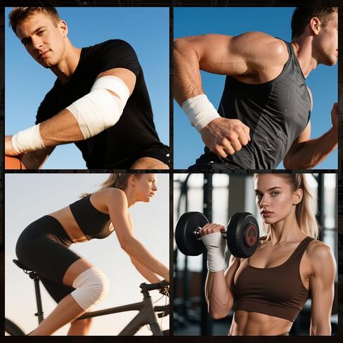 8 Pack Athletic Tape ، شريط رياضي أبيض ، شريط معصم مفعم بالدموع ، أشرطة التصاق قوية للملاكمة ، الجمباز ، الهوكي ، كرة القدم ، اللاكروس والإسعافات الأولية (1.5 بوصة × 184 قدم) in Kuwait