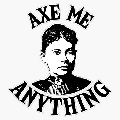 Lizzie Borden - True Crime Joke Bumper Sticker Vinyl Decal 5" in Saudi Arabia