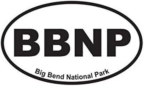 Big Bend National Park Oval Sticker Decal Vinyl Euro BBNP 5" Bumper Locker Laptop Window - Sticks to Any Surface in Saudi Arabia