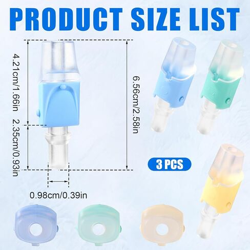 3pcs Bite Valve Replacement Parts for Zak Designs Water Bottle, Water Bottle Mouthpiece BPA Free Silicone Spout Replacement Lid for 15/15.5/16/19/25/27oz in Saudi Arabia
