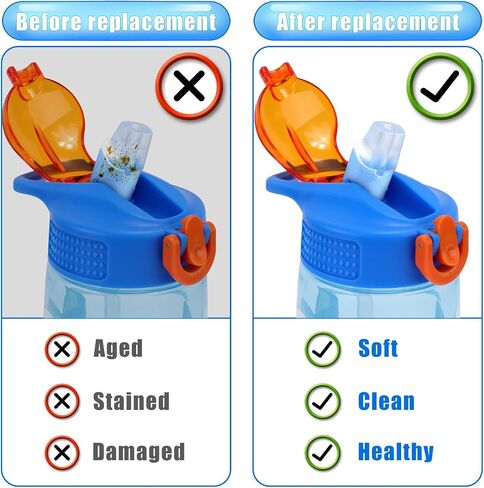 3pcs Bite Valve Replacement Parts for Zak Designs Water Bottle, Water Bottle Mouthpiece BPA Free Silicone Spout Replacement Lid for 15/15.5/16/19/25/27oz in Saudi Arabia