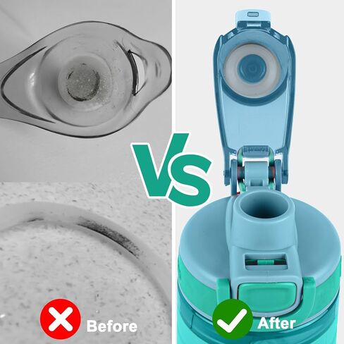 مجموعة ملحقات سليكون 6pcs متوافقة مع زجاجة ماء Bubba Kid ، تشمل سدادة تسرب مستديرة وحشية الغطاء لزجاجة Bubba Kids 16oz (White-3+3) in Kuwait