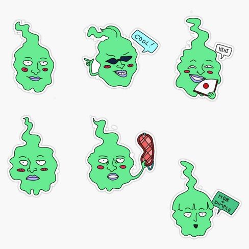 Mob Psycho 100 Dimple Set Sticker Vinyl Waterproof Sticker Decal Car Laptop Wall Window Bumper Sticker 5" in Saudi Arabia