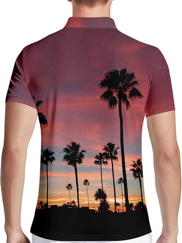 HIVICHI Funny Golf Shirts for Men Crazy Printed Pattern Colorful Wild Novelty Performance Moisture Wicking Mens Polo Shirt in Kuwait
