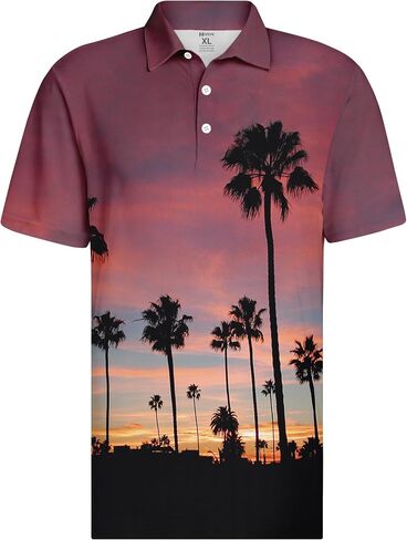 HIVICHI Funny Golf Shirts for Men Crazy Printed Pattern Colorful Wild Novelty Performance Moisture Wicking Mens Polo Shirt in Kuwait