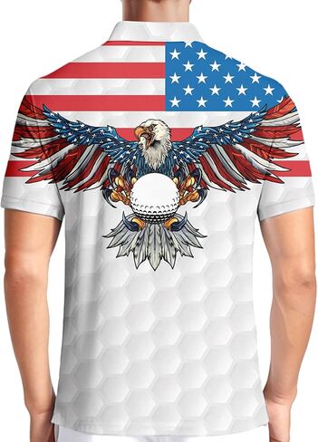 HIVICHI Funny Golf Shirts for Men Crazy Printed Pattern Colorful Wild Novelty Performance Moisture Wicking Mens Polo Shirt in Kuwait