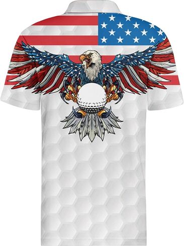 HIVICHI Funny Golf Shirts for Men Crazy Printed Pattern Colorful Wild Novelty Performance Moisture Wicking Mens Polo Shirt in Kuwait