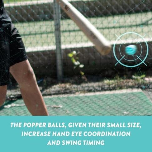 Mini Popper Balls. Plastic Baseballs Made of Impact Resistant and Rebounding Material, Practice Baseballs for Hitting & Training (Pack of 12 Mini Baseball Training Balls) in Kuwait