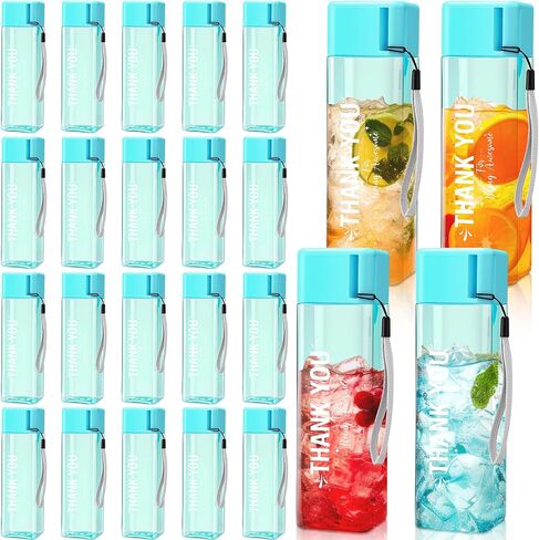 Maxdot 24 PCs شكرًا لك زجاجات المياه الجزء الأكبر 17 أوقية تقدير الموظف هدايا زجاجة مياه بلاستيكية قابلة لإعادة الاستخدام ملهمة ، شكرًا لك هدايا عودتها إلى مدرس School Amstrict (Multicolor) in Saudi Arabia