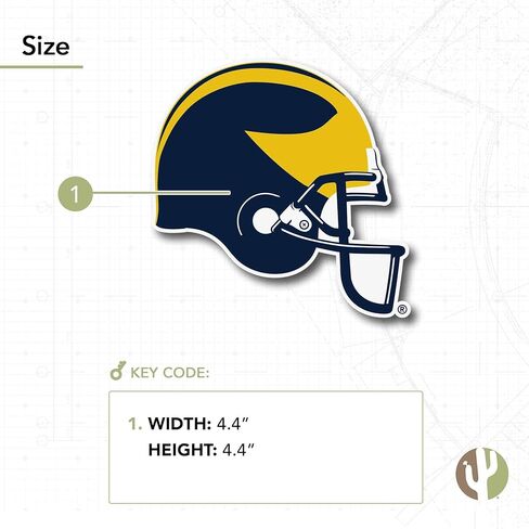Desert Cactus University of Michigan Sticker Wolverines Blue Hail Vinyl Secal Matop Botto Mater Carbook (IND 10) in Saudi Arabia