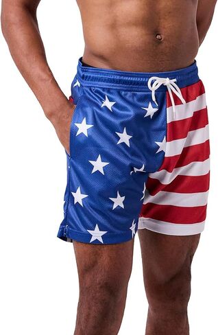 Bioworld American Flag Men's Active Mesh Shorts in Saudi Arabia