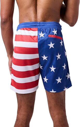 Bioworld American Flag Men's Active Mesh Shorts in Saudi Arabia