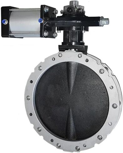 Double-flange Cement Butterfly valves Pneumatic Actuated Aluminum Alloy Butterfly Valve for Powdery and Granular material in Saudi Arabia