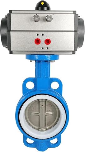 DN150 Wafer Automatic Liquid/Gas/Water/Oil Gas Pneumatic Butterfly Valve 304 Valve Plate Acid And Alkali Corrosion Resistance in Saudi Arabia