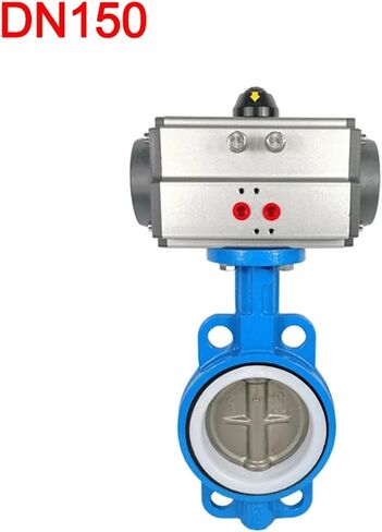 DN150 Wafer Automatic Liquid/Gas/Water/Oil Gas Pneumatic Butterfly Valve 304 Valve Plate Acid And Alkali Corrosion Resistance in Saudi Arabia